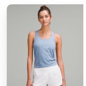 Lululemon Swiftly Tech Racerback Tank Top 2.0 *Waist Length Sz 8 Willow Blue